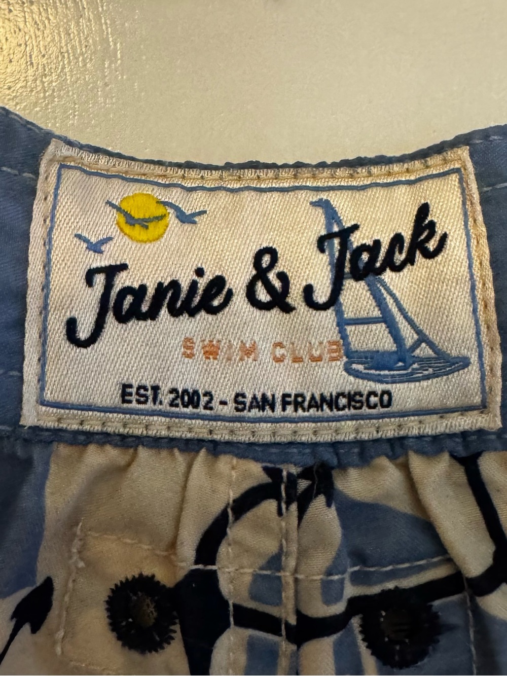 Janie & Jack Swim Club Boys Swim Trunks Size 6